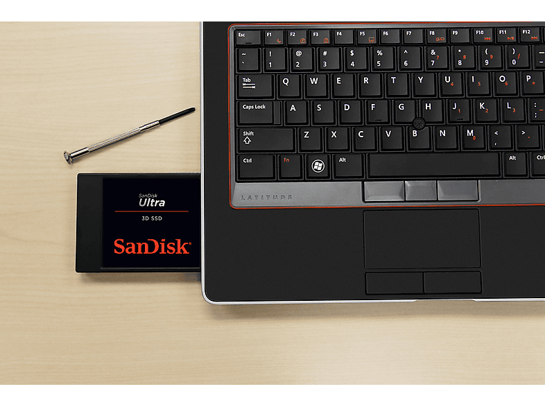 SANDISK 4 TB Ultra 3D SSD Festplatte, SATA III, 2.5 Zoll, Intern, R560/W520 MB/S, Schwarz — Foto 3 von 3