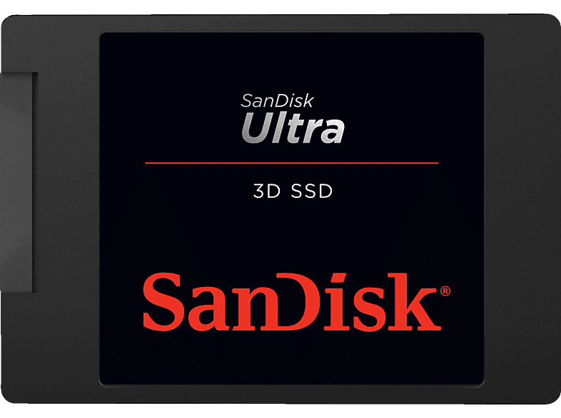 SANDISK Ultra 3D Festplatte, 2 TB SSD SATA 6 Gbps, 2,5 Zoll, intern