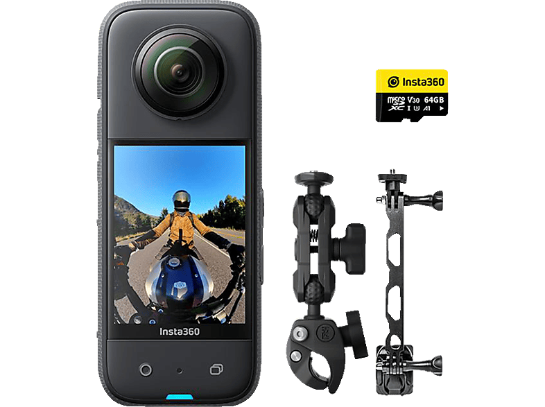 Touchscreen INSTA360 Actionkamera X3 Kit Motorcycle ,