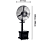 EVEREST EMF26SK Álló kültéri párásító ventilátor, fekete