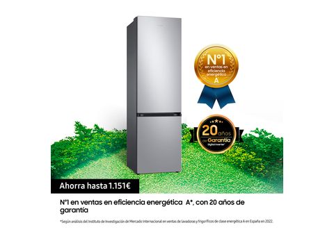 Frigorífico combi - SAMSUNG RB38T675CS9/EF, No Frost, 2030 mm, Inox