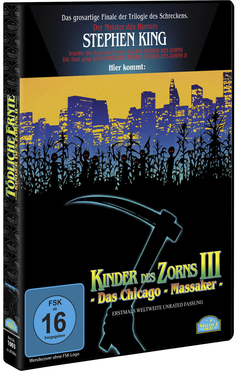 DVD-Hülle mit Horrorfilm-Cover, zeigt ein Maisfeld und eine gruselige Silhouette.
