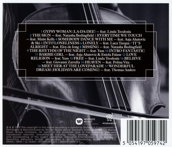 CD-Cover mit Noten und einem Cello.
