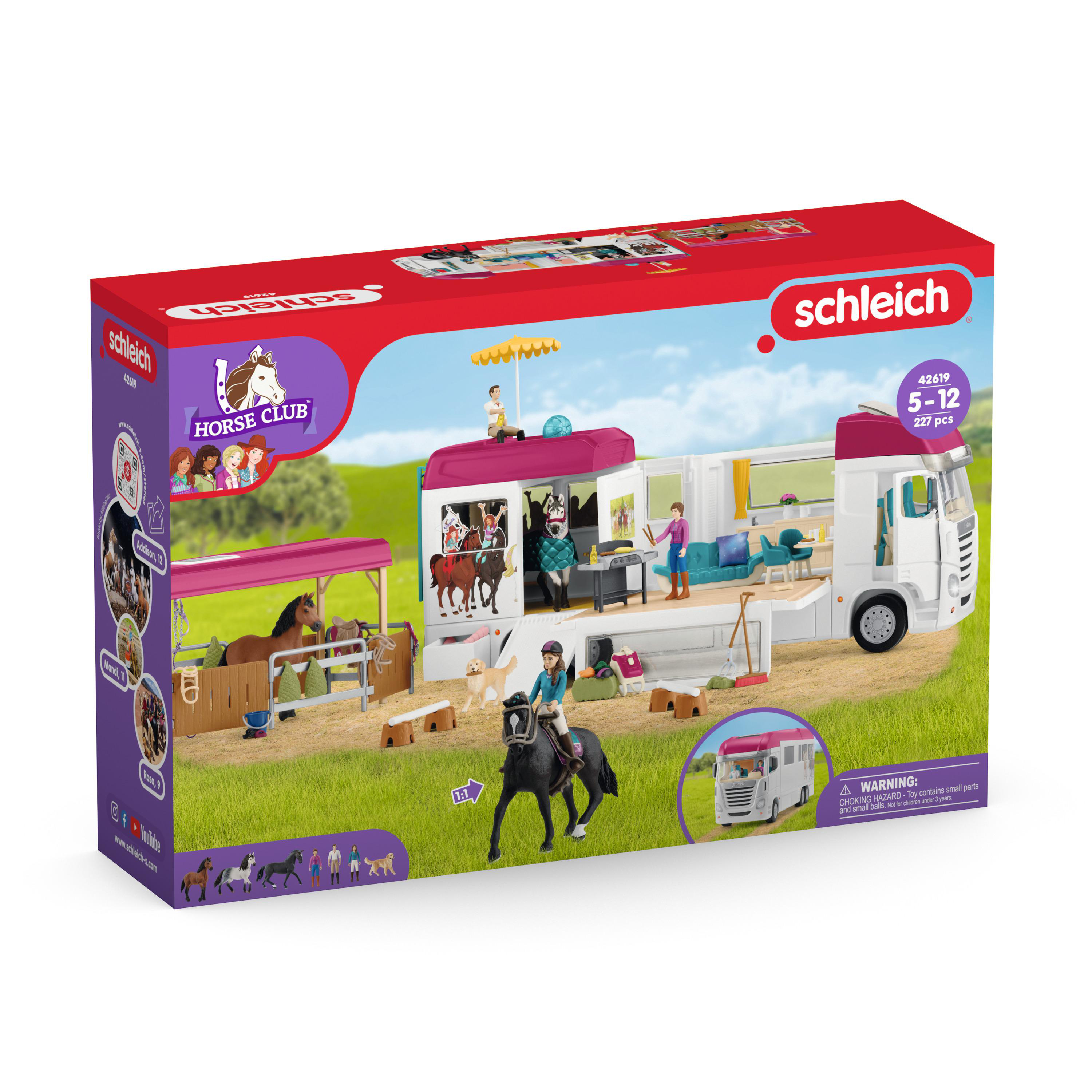 Ein Schleich Horse Club Spielset mit Truck, Pferden und Figuren.