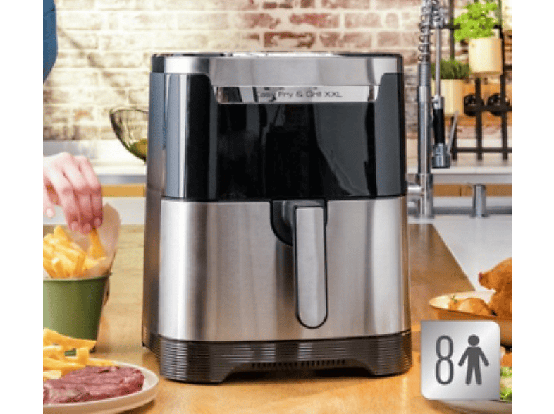 Frytkownica beztłuszczowa, Tefal Easy Fry&Grill XXL EY801D, pojemność 6,5 l, funkcja grilla – zdjęcie 3