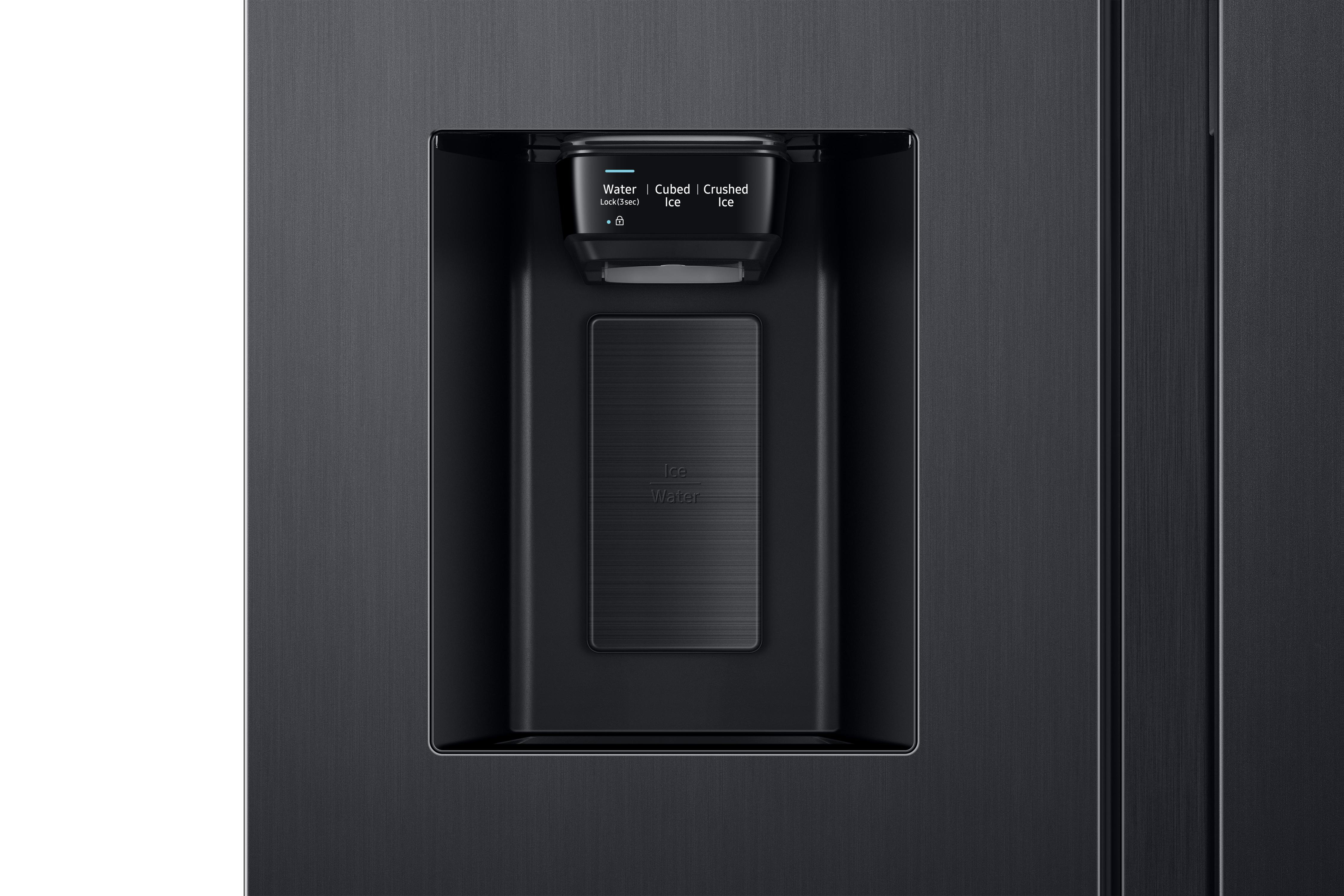 SAMSUNG RS68CG882EB1EF Side by Side, Kühl- und Gefrierkombination (634 l, E, 1780 mm hoch, No Frost (verminderte Eisbildung), Premium Black)
