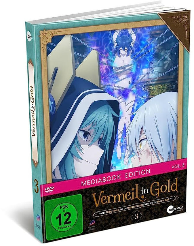 DVD-Box mit Anime, zwei Charakteren, Ketten und einer Frau auf dem Cover.