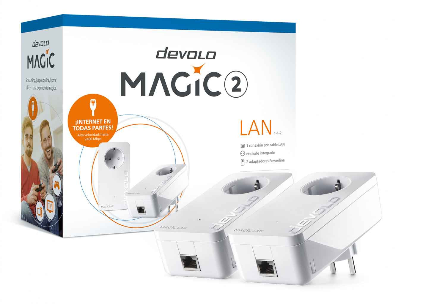 Kit Devolo MAGIC 2 LAN con dos adaptadores.