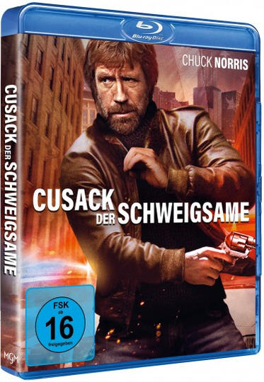 DVD-Hülle mit Chuck Norris auf dem Cover. Titel ist Cusack der Schweigsame.