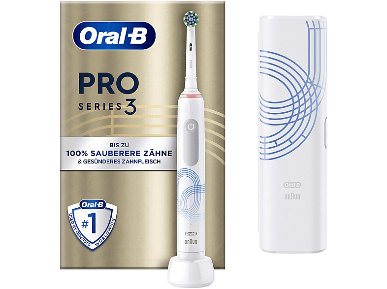 ORAL-B Pro 3 3500 Olympia Special Edition mit Reiseetui Elektrische  Zahnbürste Weiß online kaufen | MediaMarkt