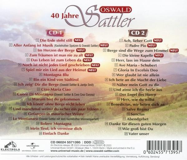 Oswald Sattler - Jahre - 40 (CD)