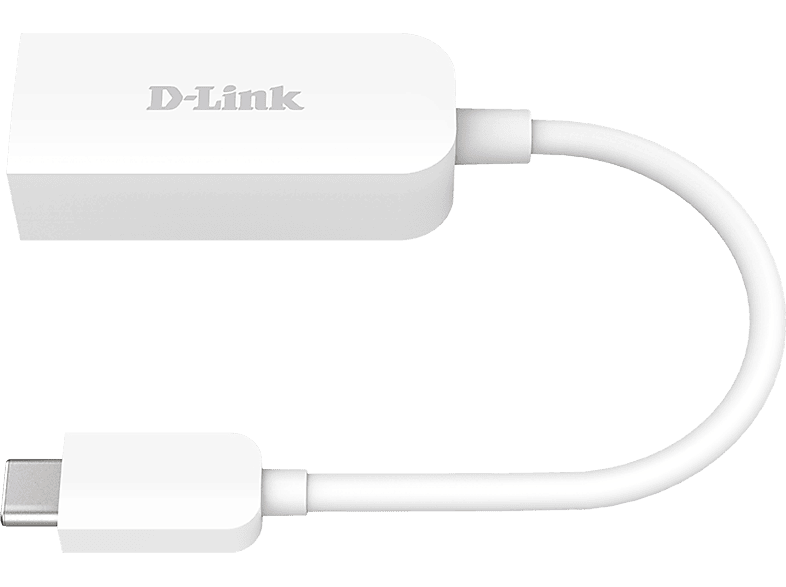 Hub USB/Concentrador - D-Link DUB-E250, Adaptador USB-C a Puerto RJ-45 Ethernet LAN 2.5 Gigabit, Plug&Play, MacOS y Windows, Blanco