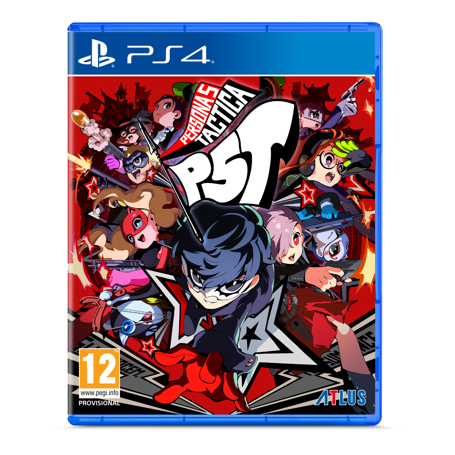 PS4 game case met een kleurrijke illustratie van personages in actie.
