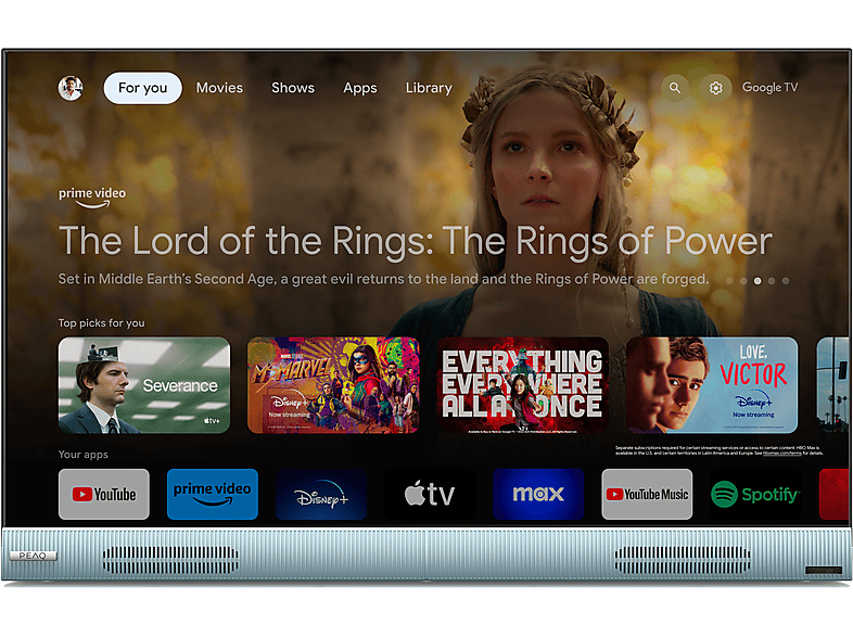 PEAQ PTV 32GH-5023C-BL Portable TV (Flat, 32 Zoll / 80 cm, HD, SMART TV)