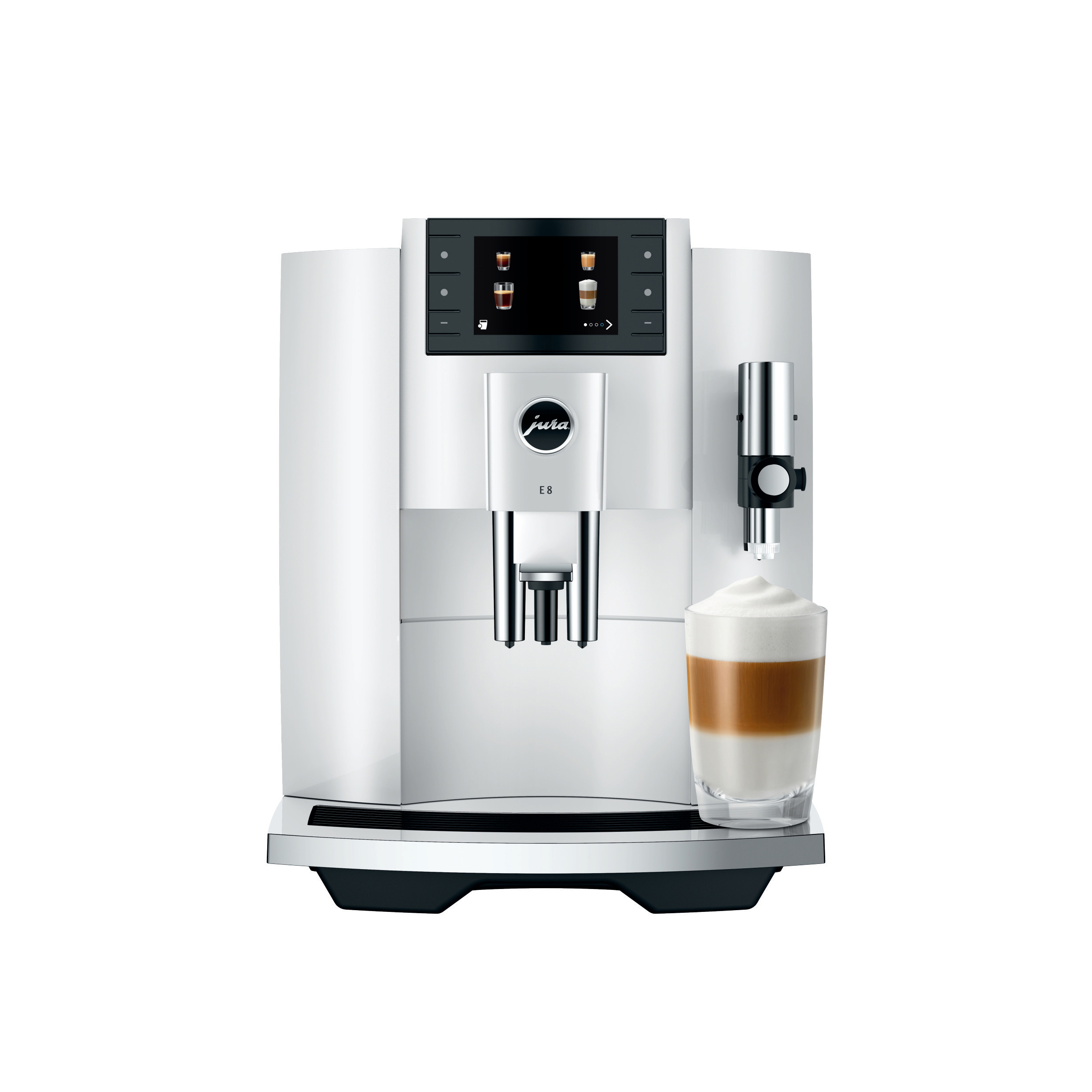 JURA E8 (EC) Kaffeevollautomat (Piano White, Professional Aroma