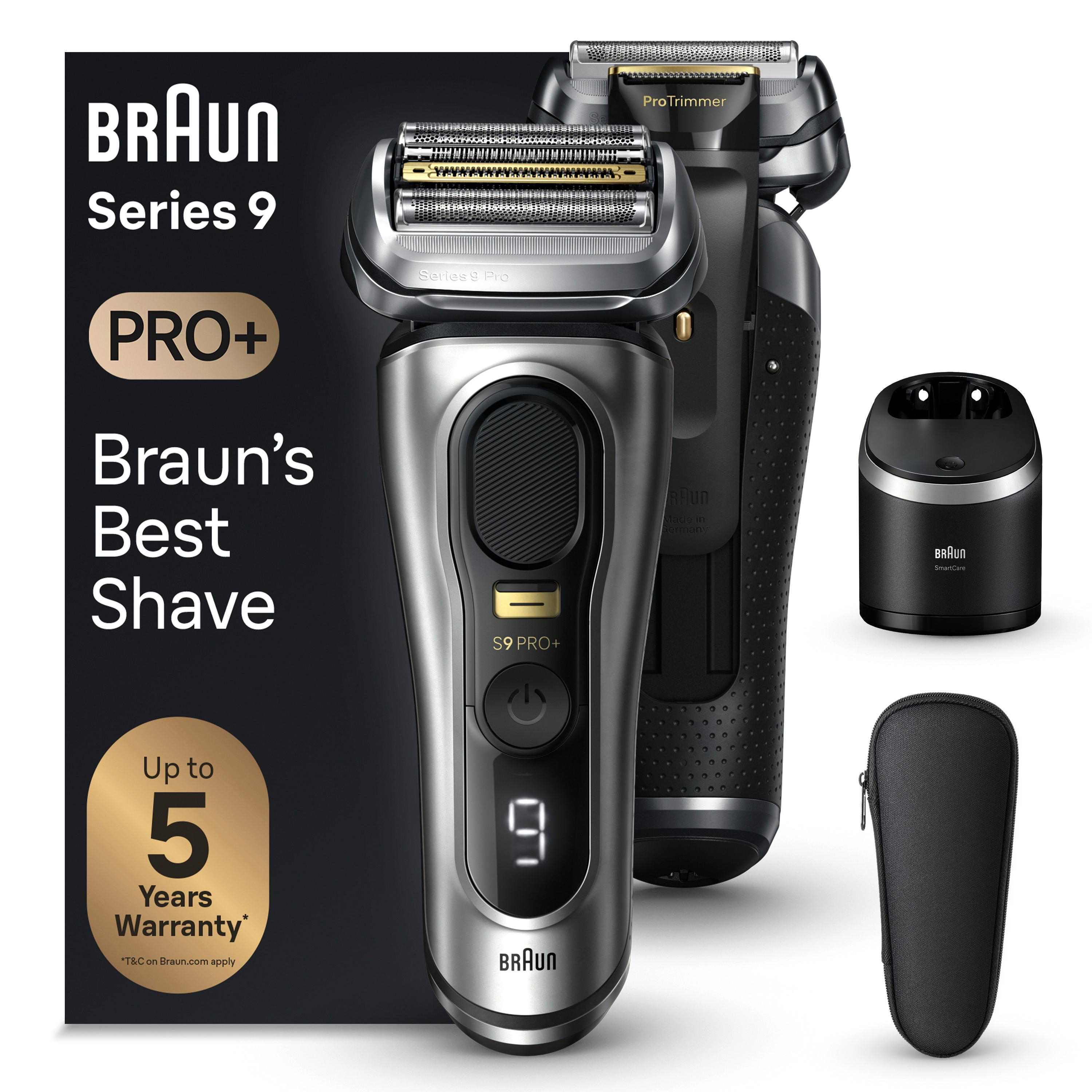 BRAUN Series 9 - 9567cc Elektrischer Herrenrasierer (Akkubetrieb, Galvano Silver, Wet & Dry)