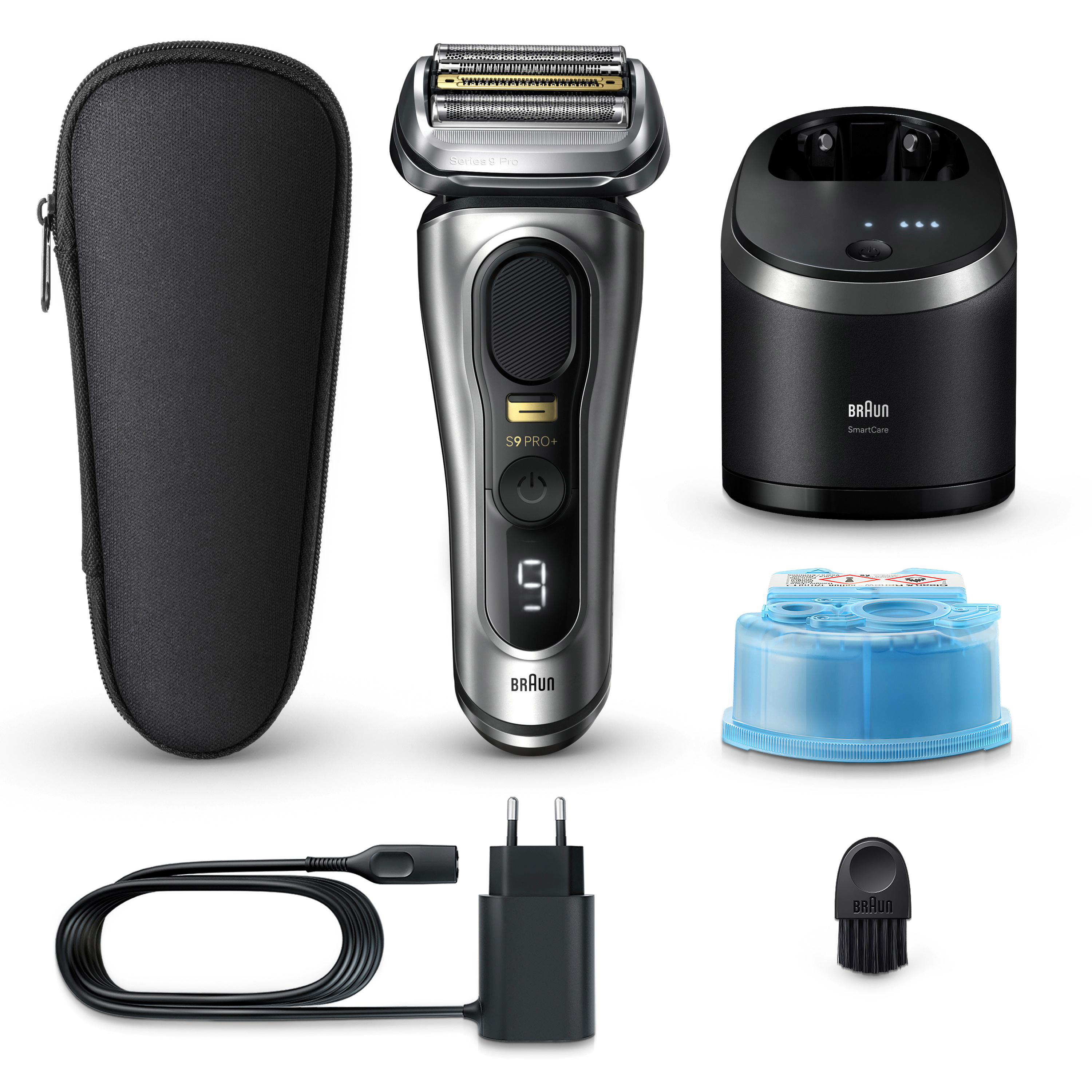 BRAUN Series 9 - 9567cc Elektrischer Herrenrasierer (Akkubetrieb, Galvano Silver, Wet & Dry)