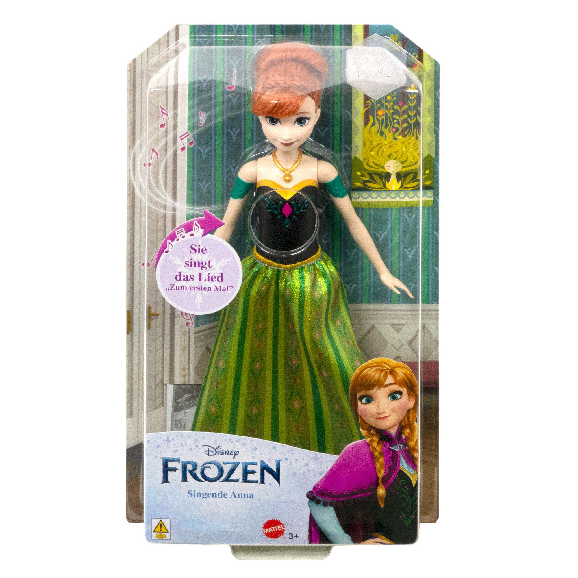 BARBIE HMG41 Disney Die Eiskönigin Singende Anna-Puppe (D) Spielzeugpuppe Mehrfarbig