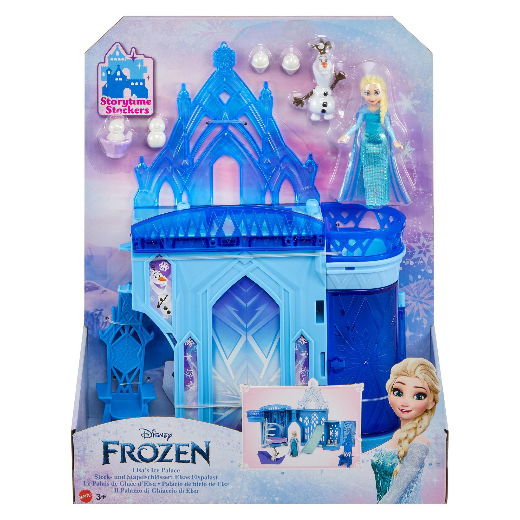 BARBIE HLX01 Disney Die Eiskönigin Steck- und Stapelschlösser: Elsas Eispalast Spielset Mehrfarbig