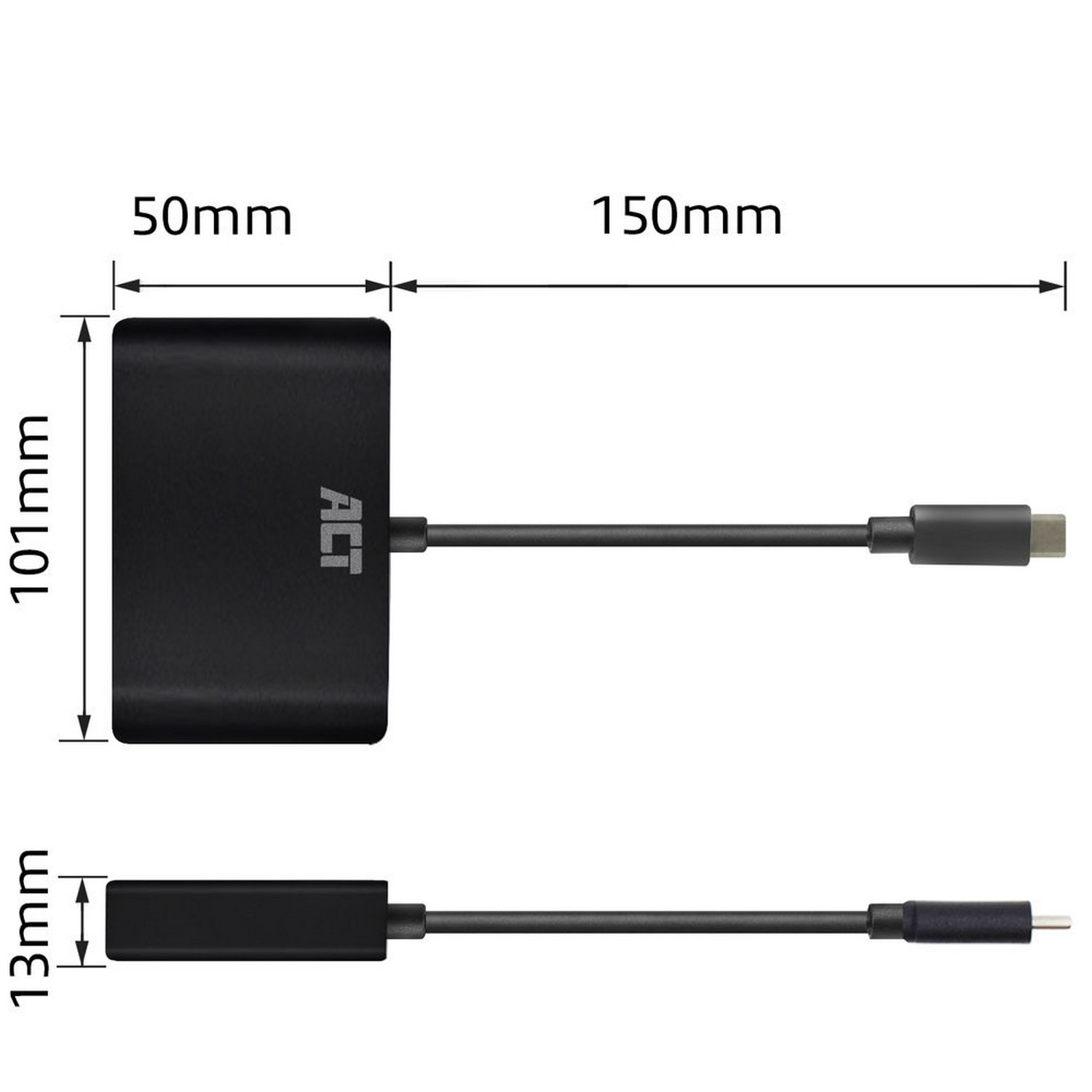 ACT Adaptateur vidéo 4 en 1 USB-C 4K (AC7330)