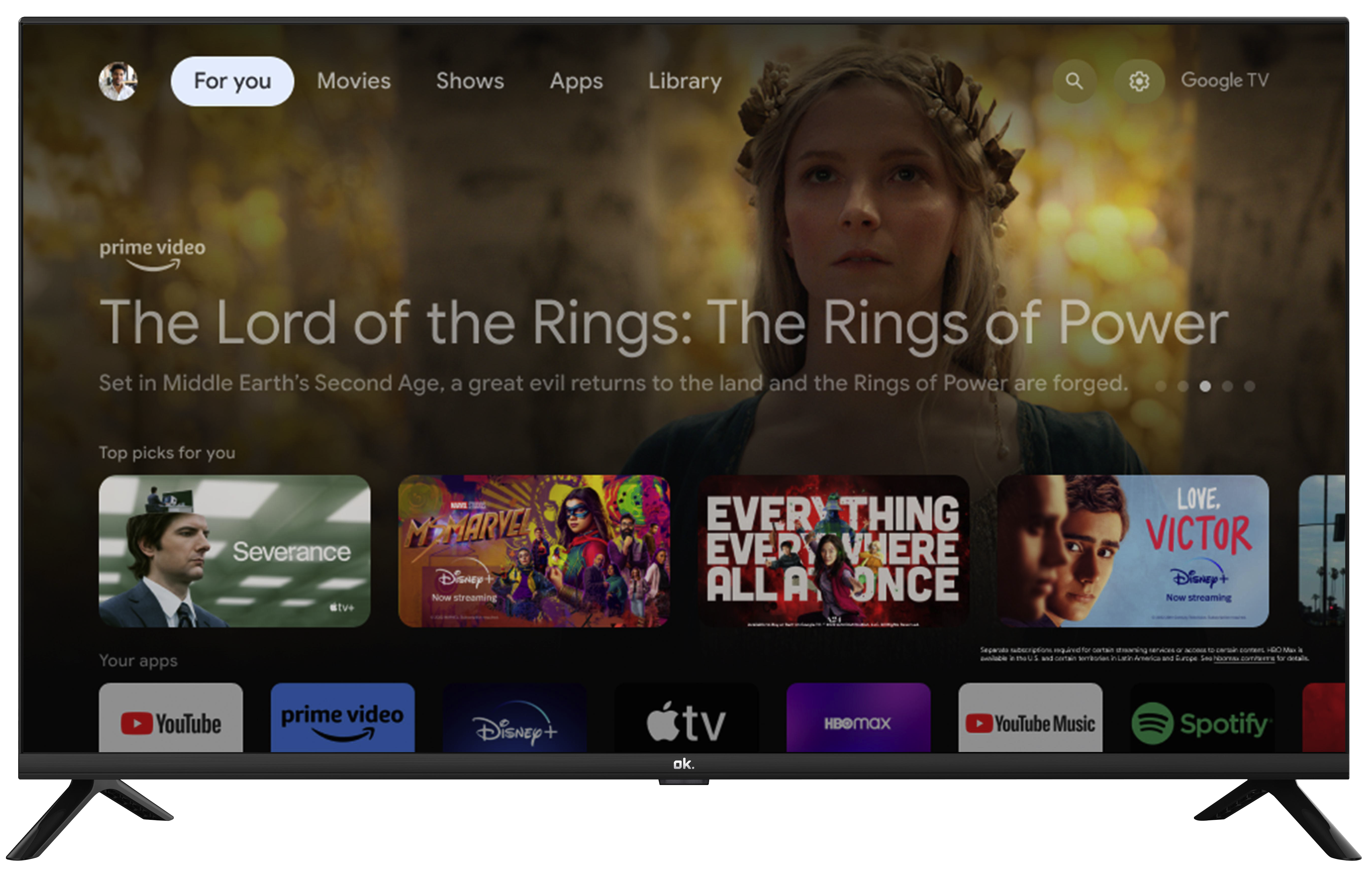 OK. OTV 40GF-5023C LCD TV (Flat, 40 Zoll / 100 cm, Full-HD, SMART TV, Google TV)