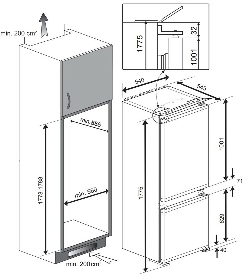Lodówka BEKO BCSA285K3SN