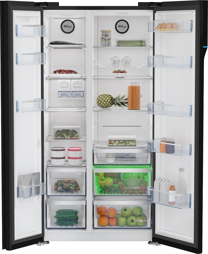 OUTLET - Lodówka BEKO GN163140ZGBN Czarne szkło