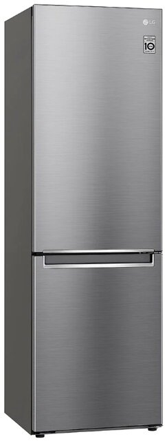 Szara lodówka, widok pod kątem.