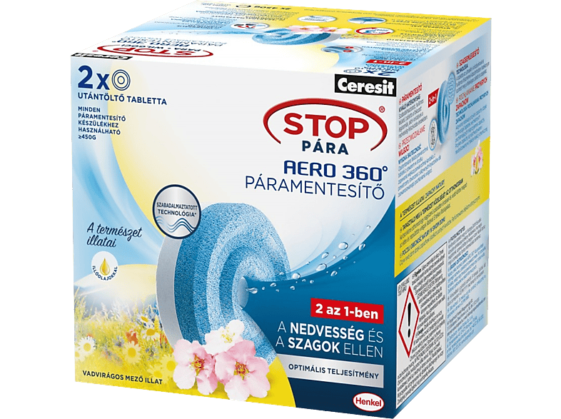 CERESIT H2629953 Stop Pára utántöltő tabletta, vadvirágos mező, 2x450g