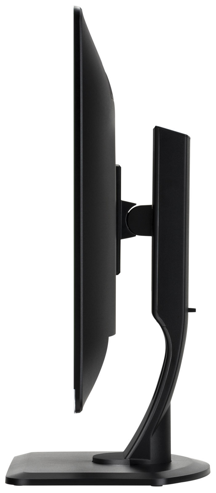 Tył czarnego monitora komputera z logo OMEN i stojakiem.