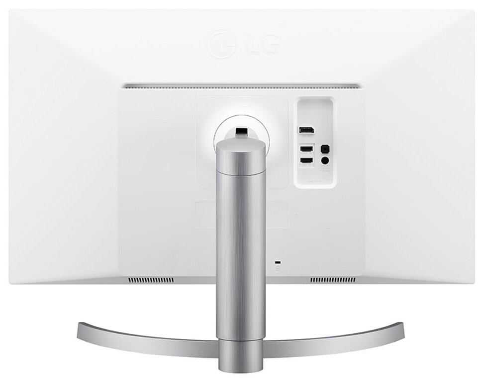 Tył monitora LG z portami i podstawką.