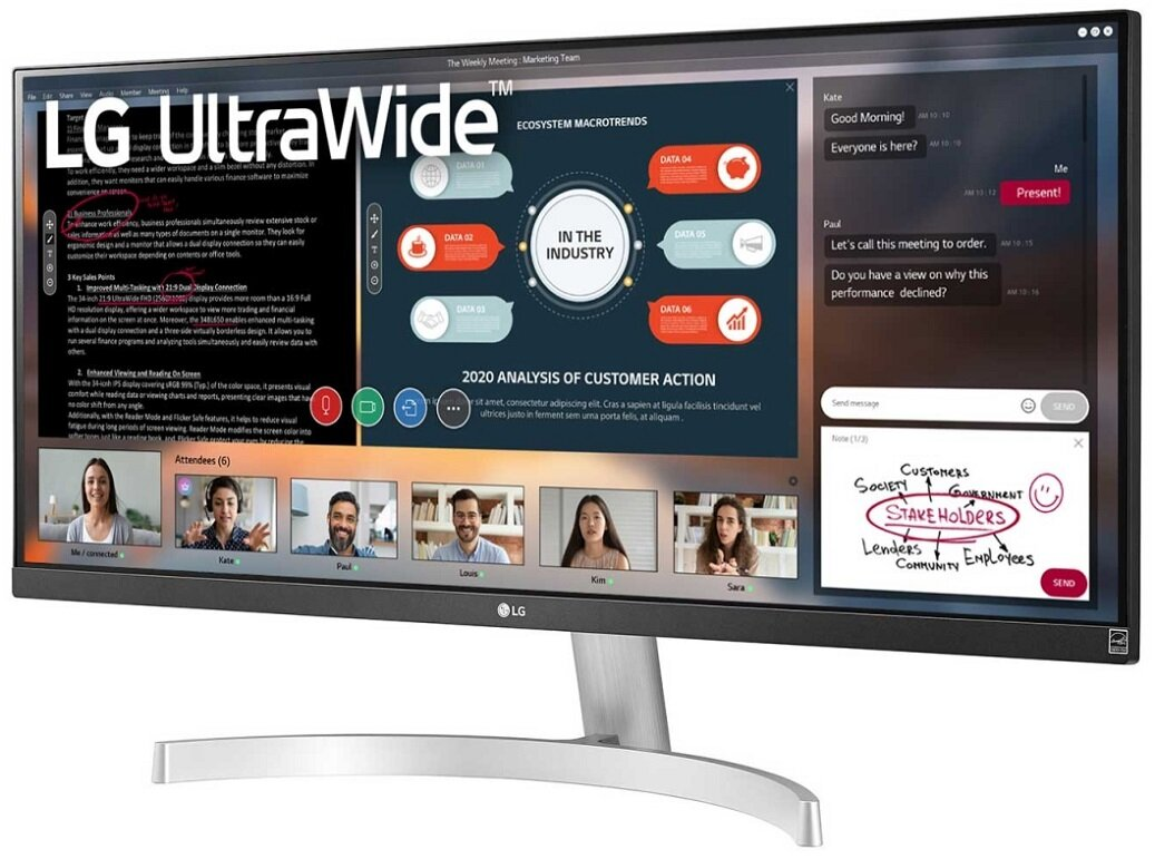 Monitor LG 29WN600-W 29 UWFHD IPS 5ms