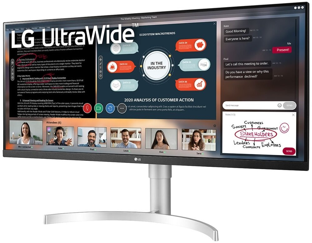 Monitor LG 34WN650-W 34 UWFHD IPS 5ms