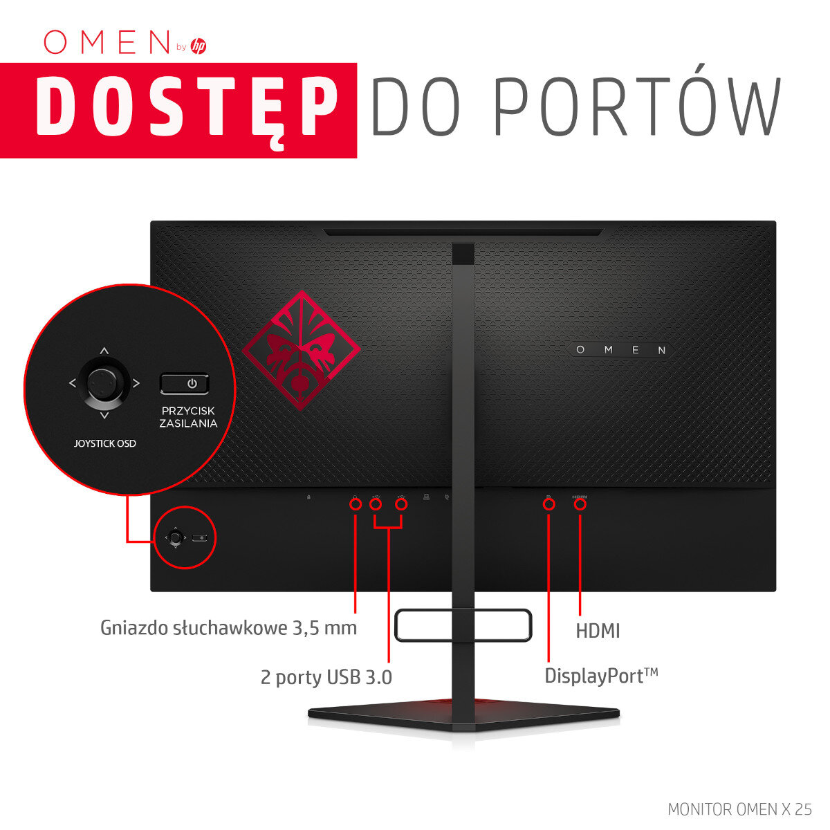 Monitor HP OMEN X 25 FHD TN 240Hz 1ms Gaming (4NK94AA)