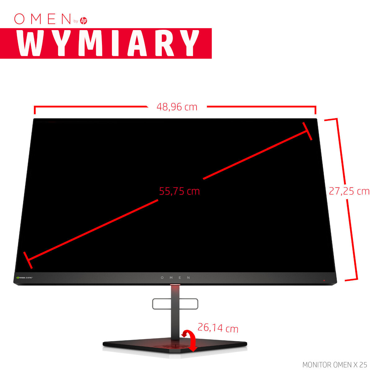 Monitor HP OMEN X 25 FHD TN 240Hz 1ms Gaming (4NK94AA)