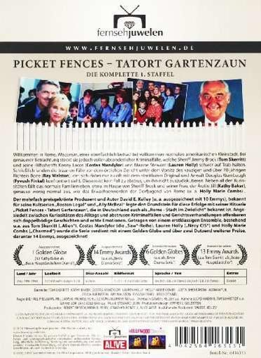 DVD-Cover für Picket Fences - Tatort Gartenzaun. Fotos der Besetzung und Text.