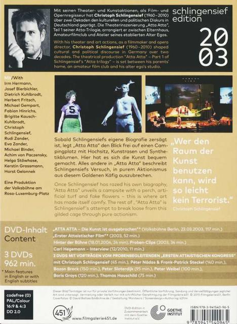 Atta Atta - Die Kunst ist ausgebrochen / Art has broken loose DVD