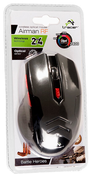 Mysz bezprzewodowa TRACER Battle Heroes Airman RF Nano Czarny