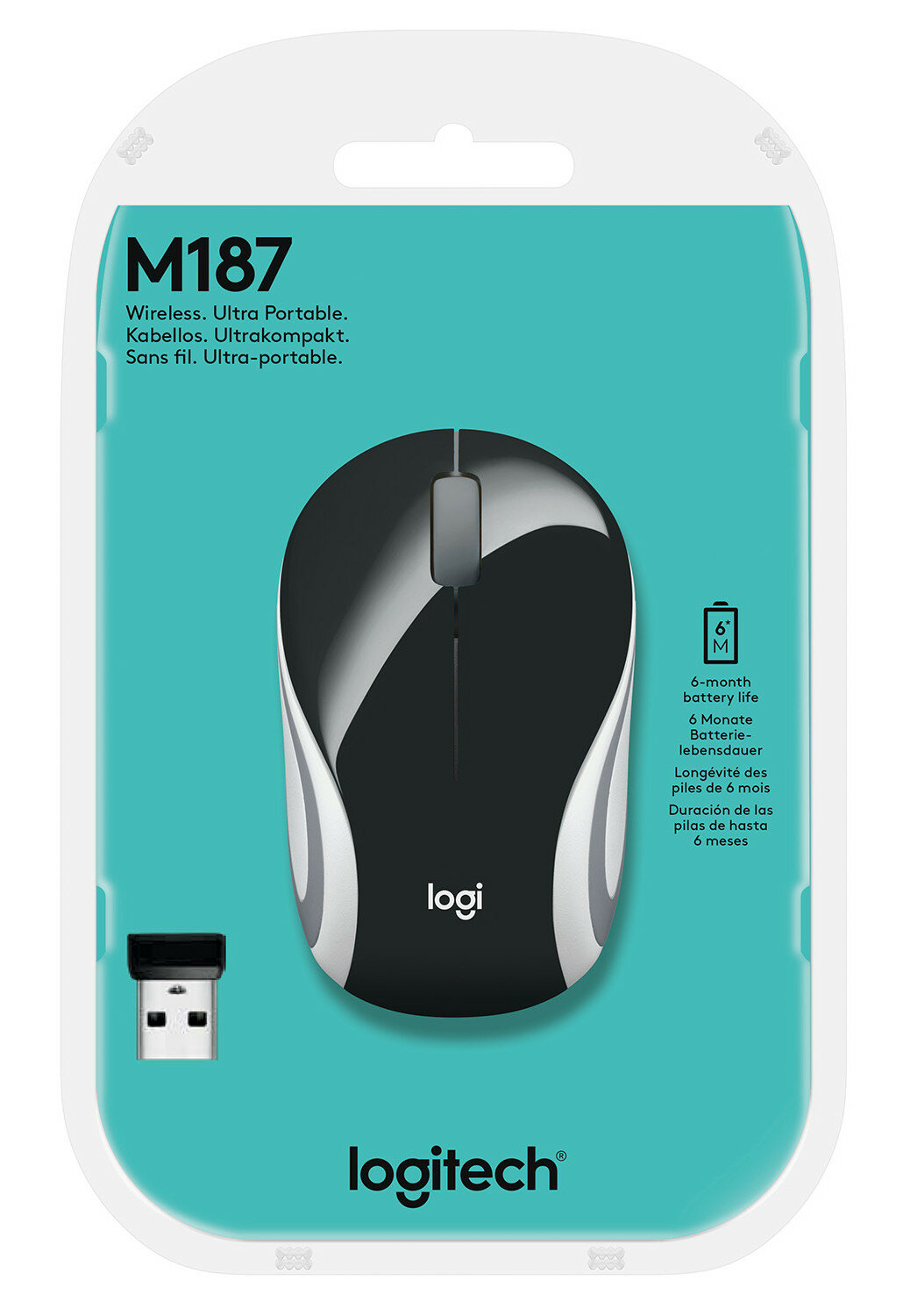 Mysz bezprzewodowa LOGITECH Wireless Mini Mouse M187 910-002731 Czarny