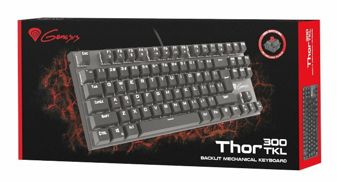 Klawiatura USB GENESIS Thor 300 TKL Czerwone przełączniki/Białe podświetlenie