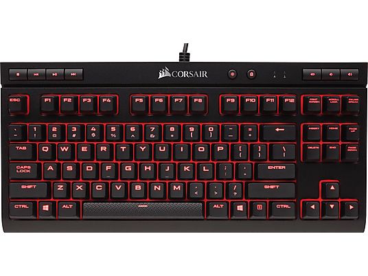 Klawiatura przewodowa CORSAIR K63 Red LED Cherry MX Red