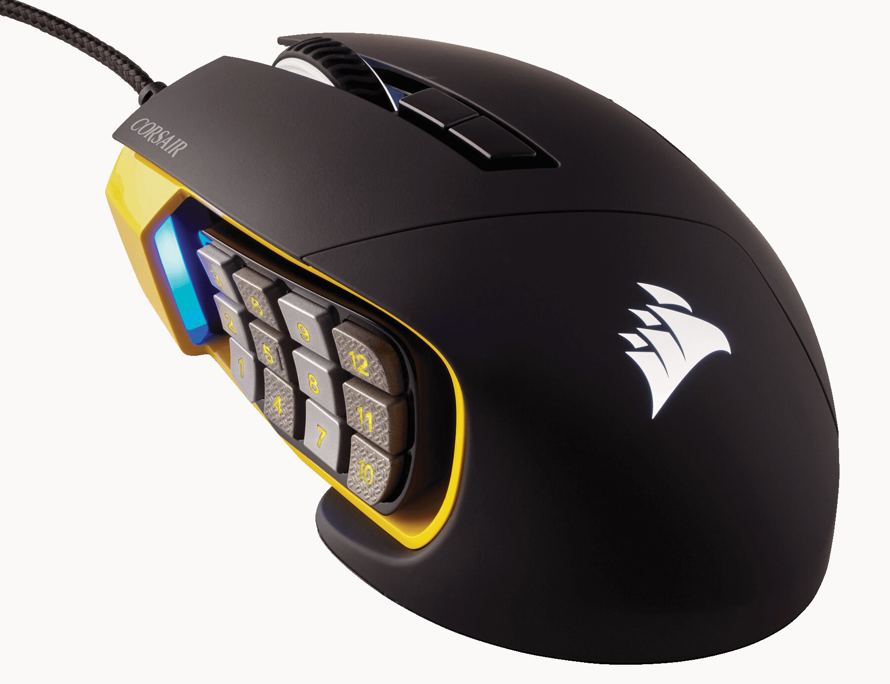 Mysz przewodowa CORSAIR Scimitar PRO RGB Czarno-żółto-srebrny