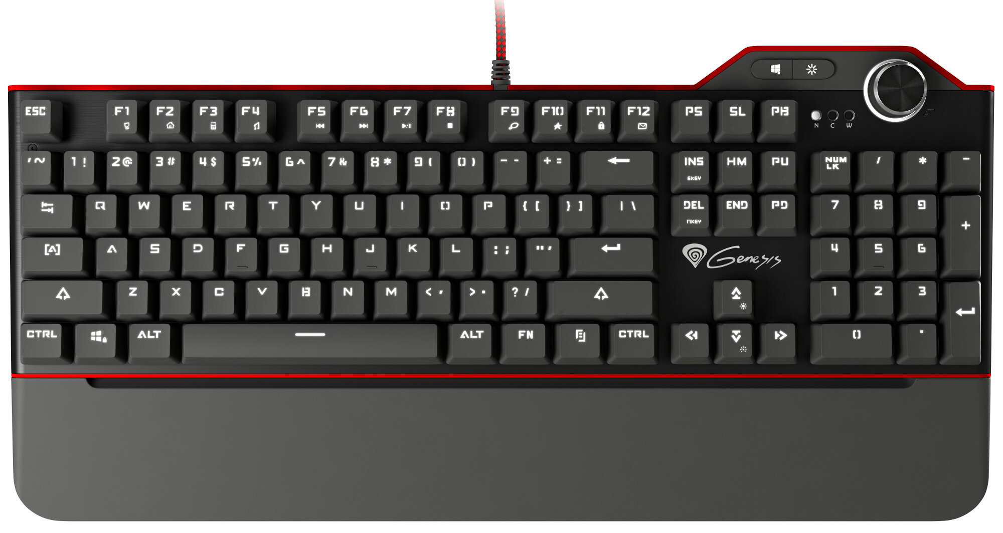 Klawiatura przewodowa GENESIS RX85 Kailh Brown + plecak Pallad 300