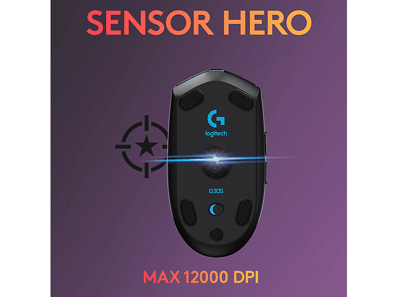 Mysz LOGITECH G305 LightSpeed Czarny – zdjęcie 3