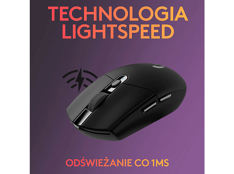 Mysz LOGITECH G305 LightSpeed Czarny – zdjęcie 2