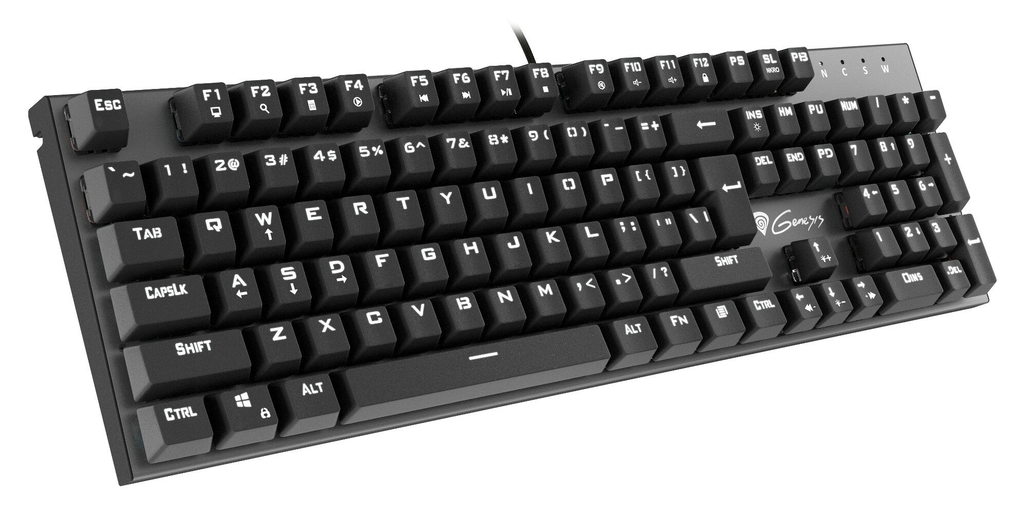 Klawiatura dla graczy GENESIS Thor 300 Czerwone przełączniki/Białe podświetlenie