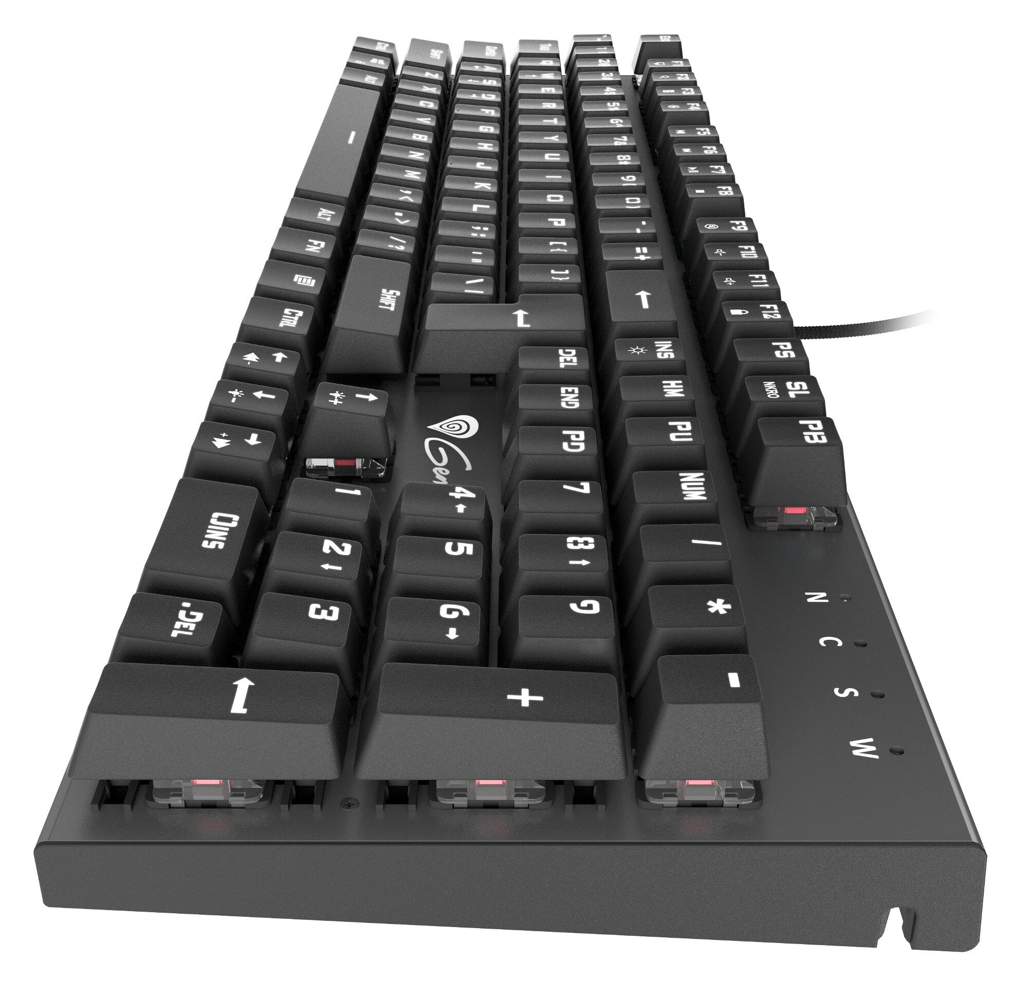 Klawiatura dla graczy GENESIS Thor 300 Czerwone przełączniki/Białe podświetlenie