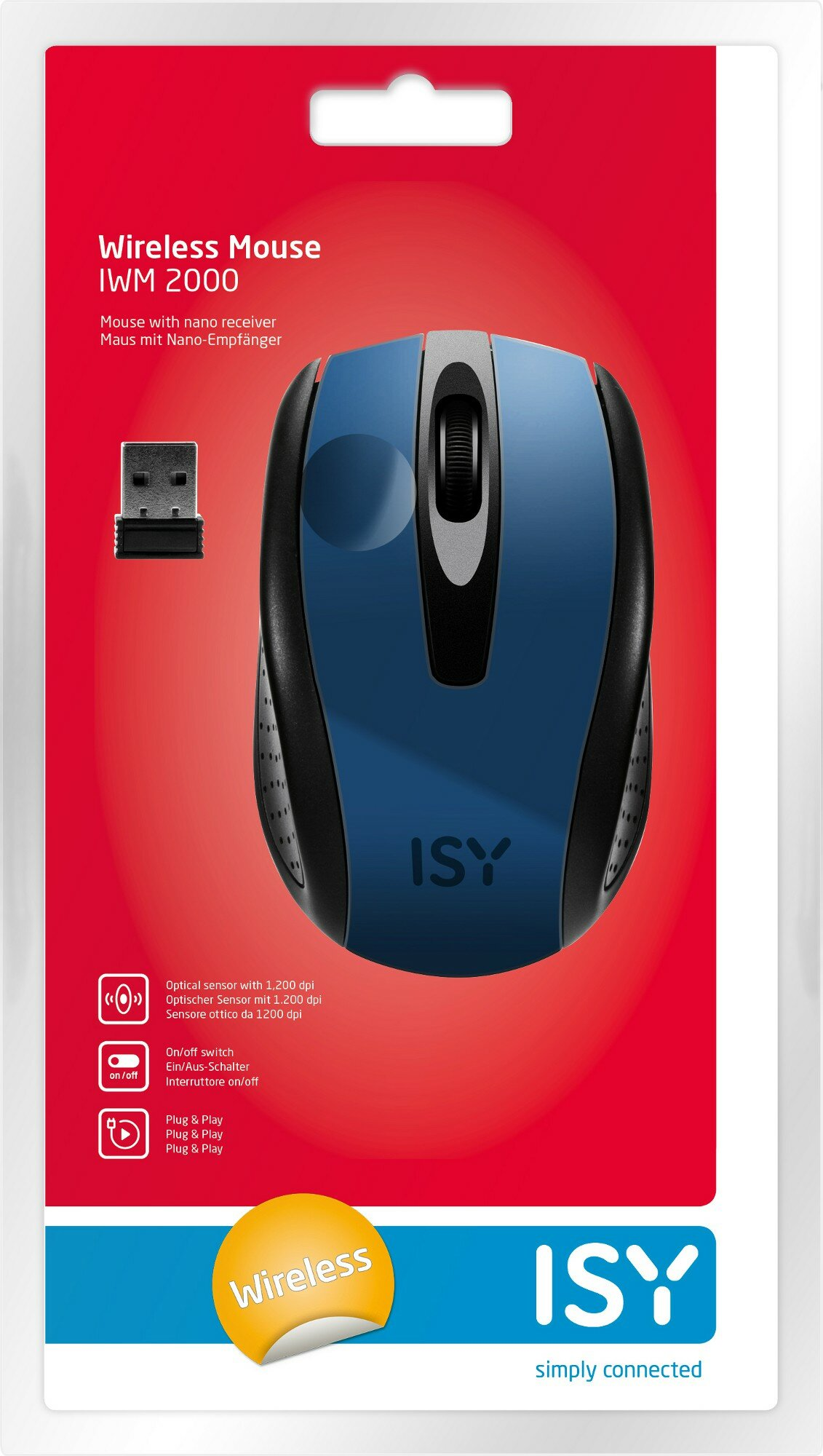 Mysz bezprzewodowa ISY IWM-2000-BL