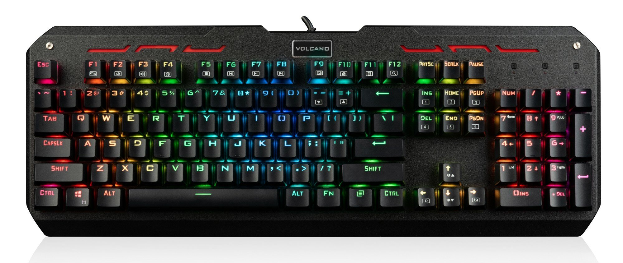 Klawiatura USB MODECOM Volcano Hammer RGB Outemu Brown K-MC-HAMMER-U-BROWN-RGB-US