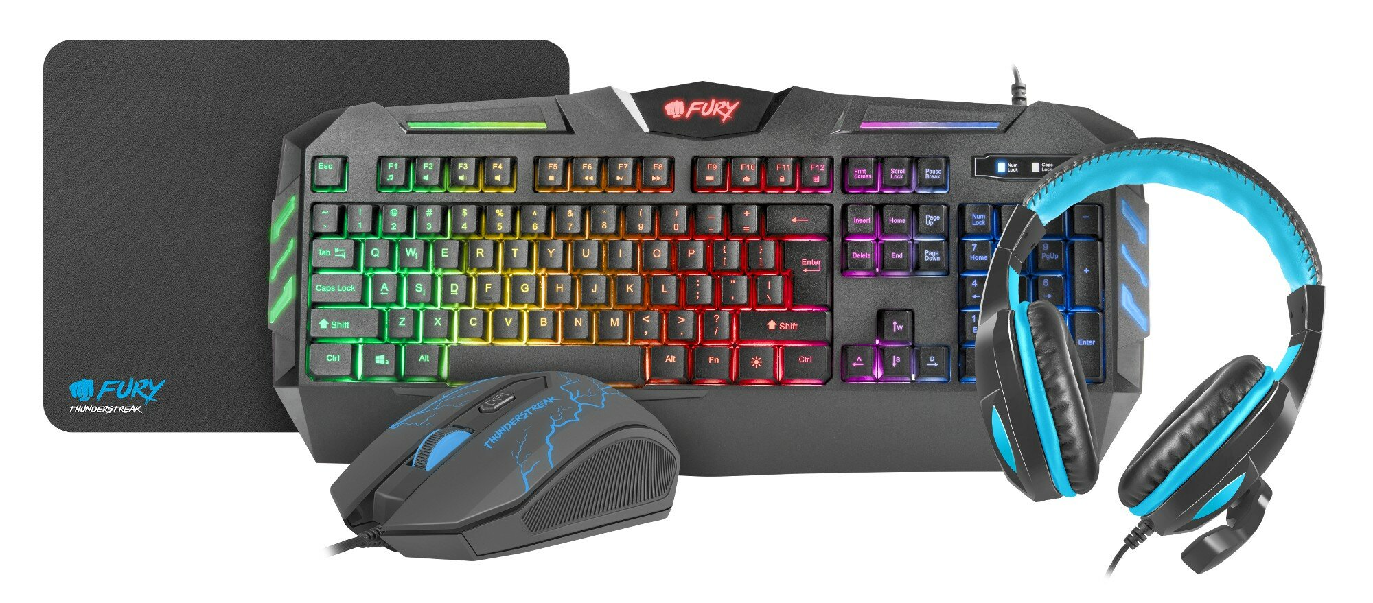Zestaw dla graczy 4w1 FURY Thunderstreak 2.0